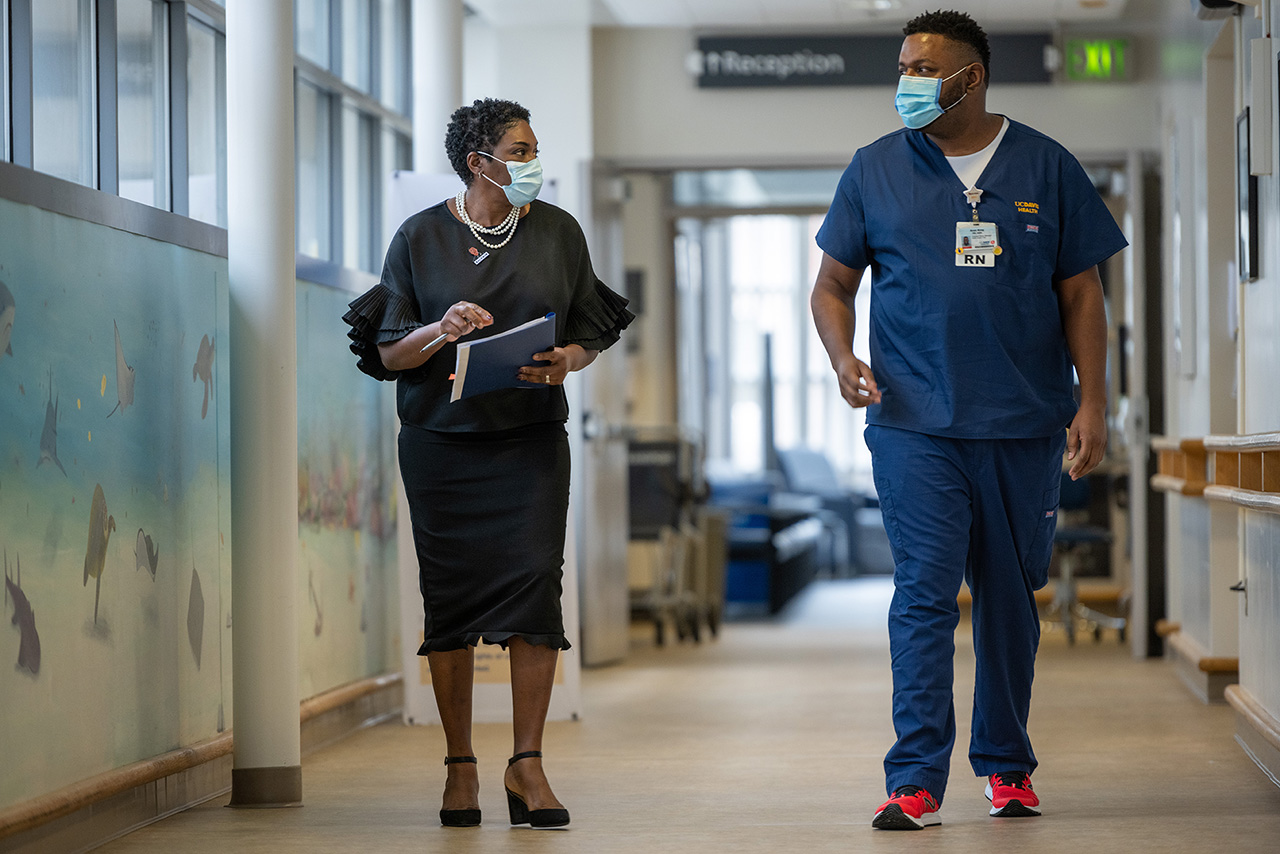 Aron King with UC Davis Health nurse manager